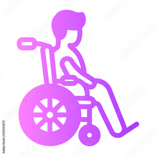 wheel chair gradient icon