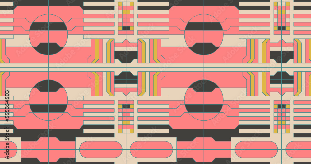 Fashion minimal illustration art. Abstract geometry mix. Seamless pattern design Fashion minimal illustration art. Abstract geometry mix. Seamless pattern design