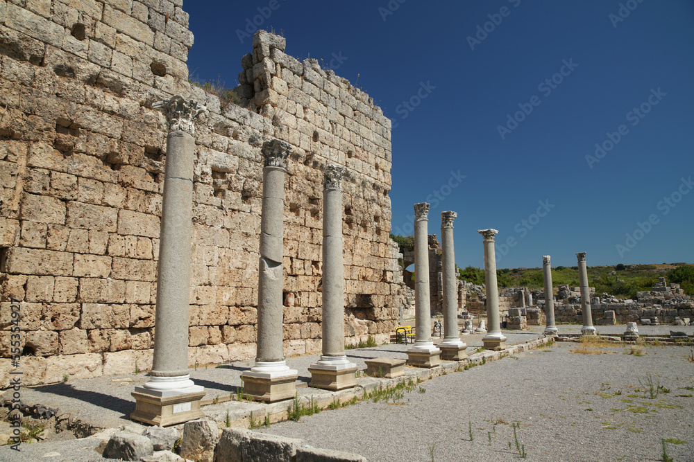 Perge Ancient City in Antalya, Turkiye