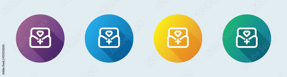 Invite line icon in flat design style. Request signs vector illustration. Invite line icon in flat design style. Request signs vector illustration.