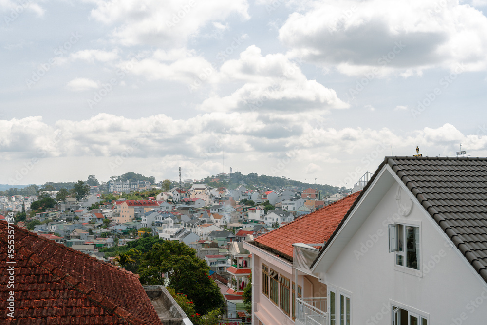 Panoramic view of Da Lat city in Vietnam