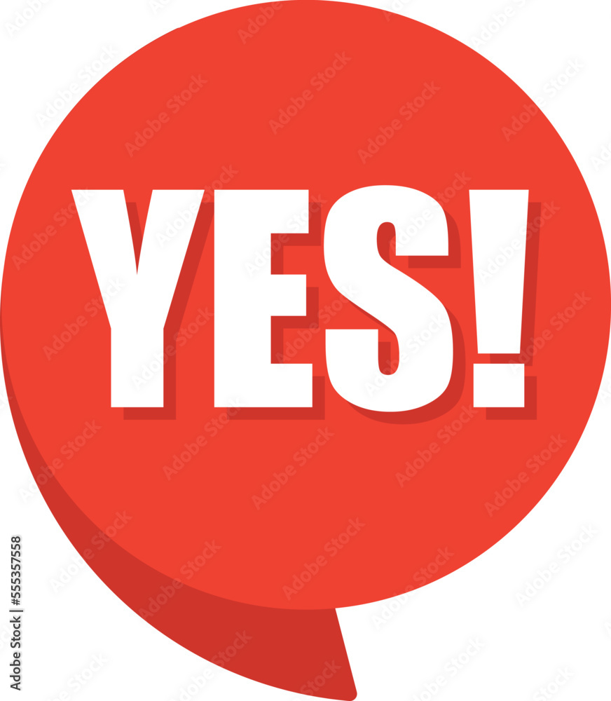 Yes comic speech bubble in pop art style. Comic speech. Dialog window. Yellow banner for sale. Yes comic speech bubble in pop art style. Comic speech. Dialog window. Yellow banner for sale.
