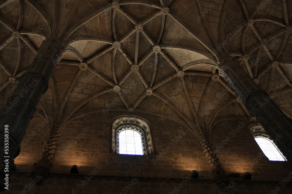 Interesting patterns on the ceiling of a medieval church in Spain.