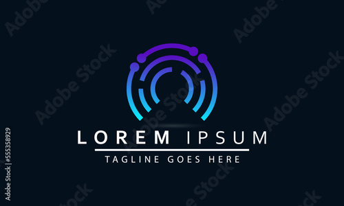 signal wifi logo vector modern simple sophisticated template design blue color
