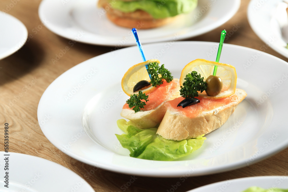 delicious dishes on the table in the children's restaurant delicious dishes on the table in the children's restaurant