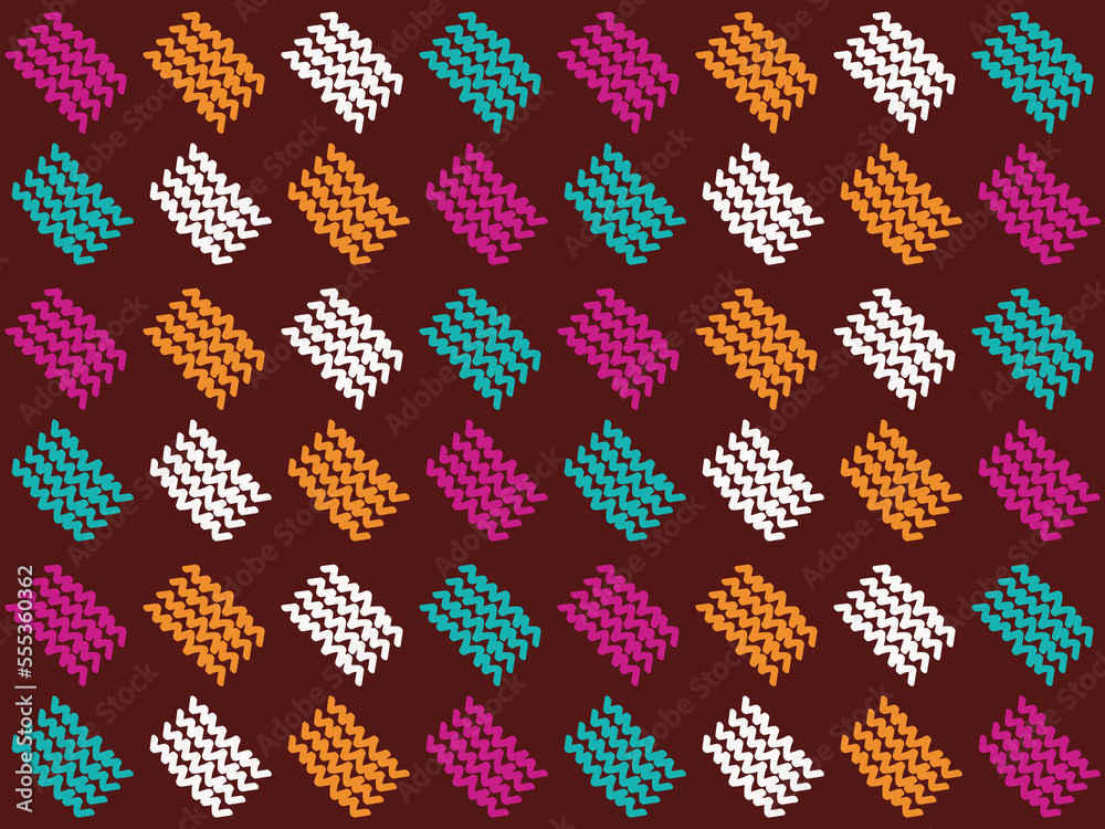 Freehand Pattern Rectangle Shapes print fabric Seamless Pattern Design Ethnic Aztec fabric carpet mandala ornament native boho chevron textile.