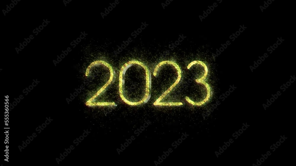 Gold New Year 2023 Numbers Reveal and Disappear