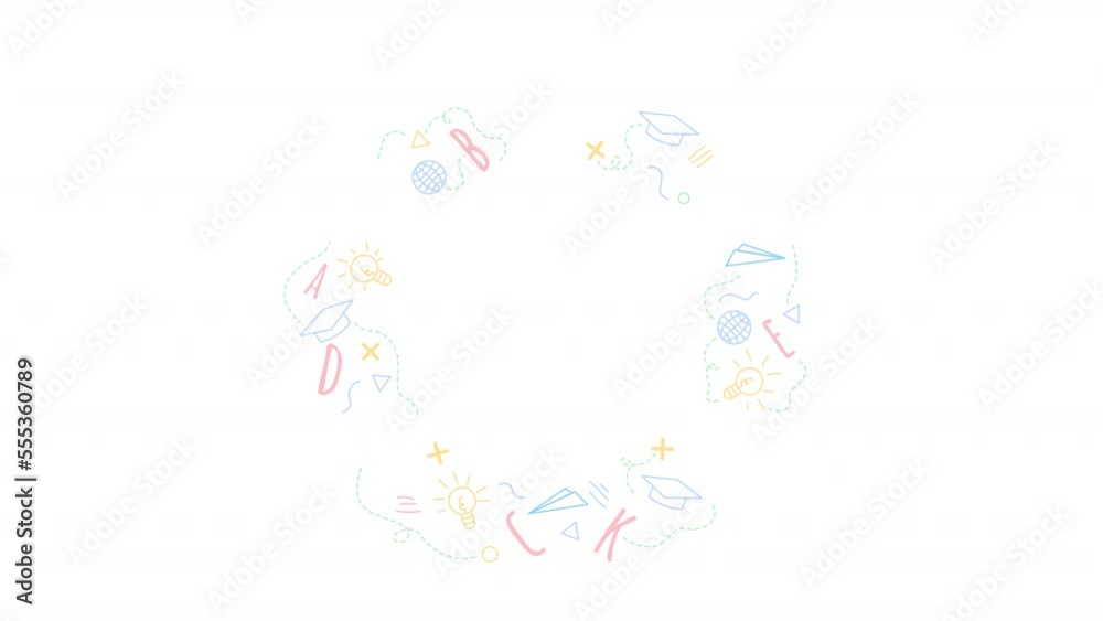 Animated learning elements. Flat cartoon style HD video footage. School education. Upgrade skill. Studying color illustration on white background with alpha channel transparency for animation Animated learning elements. Flat cartoon style HD video footage. School education. Upgrade skill. Studying color illustration on white background with alpha channel transparency for animation