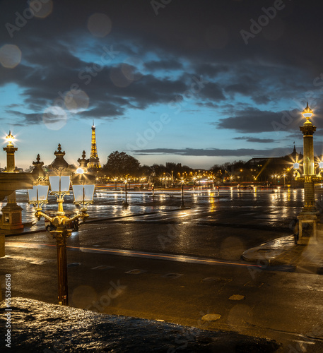 Paris by night, France photo