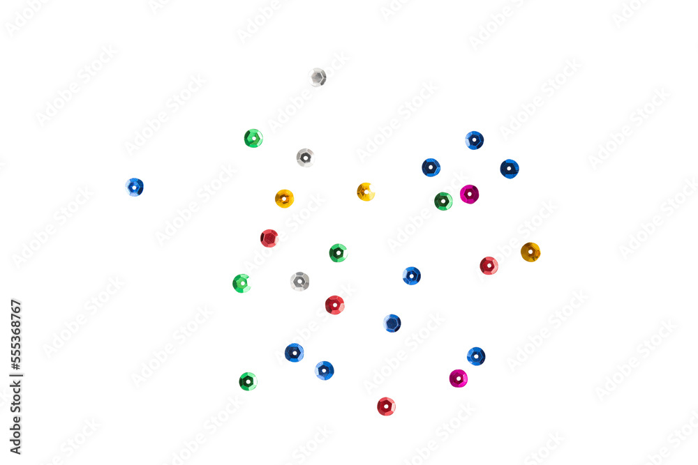 Colorful dots confetti, Colorful sparkle decoration cutout, Png file.