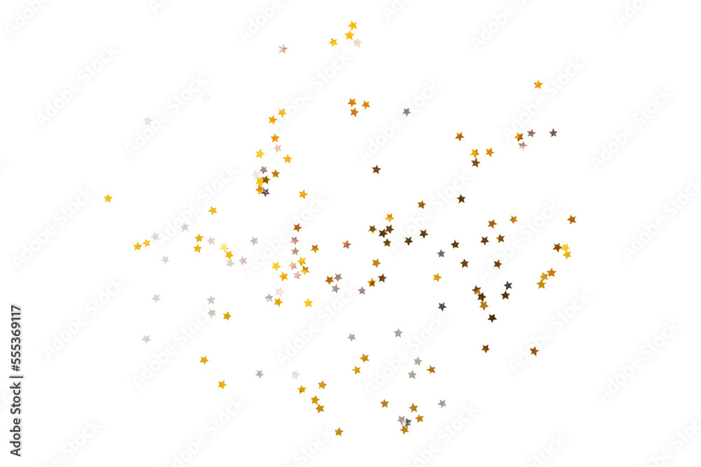 Golden and silver star confetti, Gold stars sparkle decoration cutout, Png file. Golden and silver star confetti, Gold stars sparkle decoration cutout, Png file.