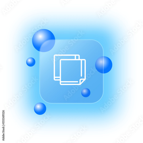 Towel icon. Cloth, cotton, hygiene, house, order, napkin, cleaning. Raft concept. Glassmorphism style. Vector line icon for business
