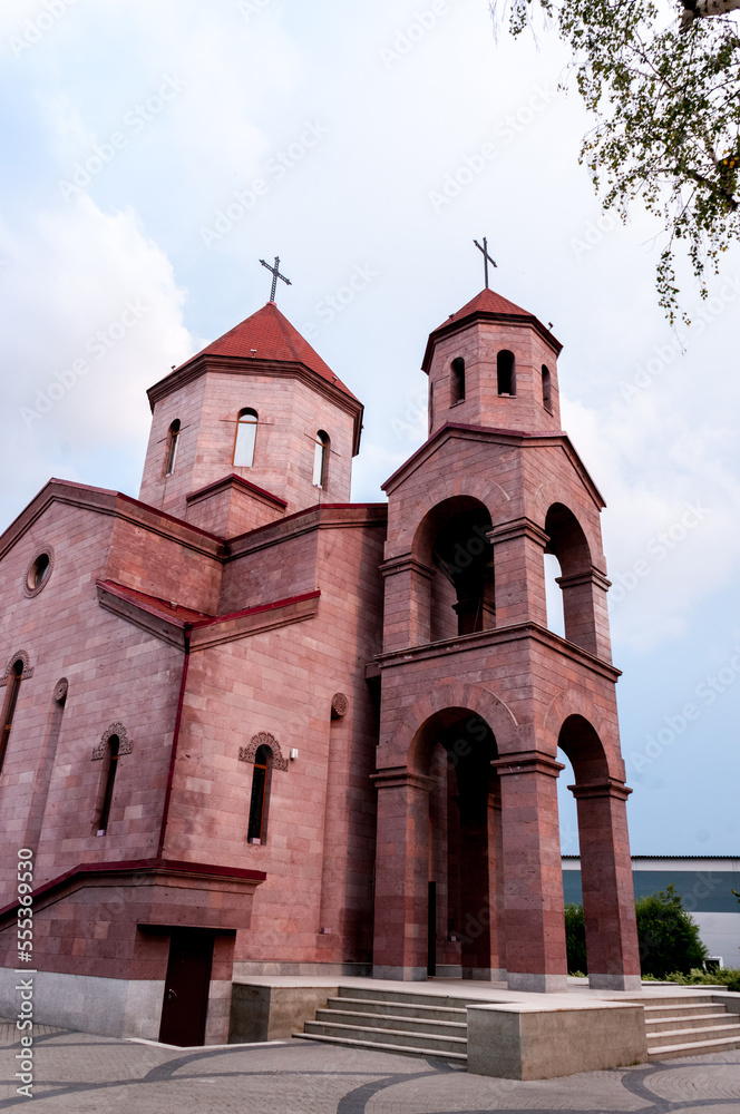 Novosibirsk, Russia, August 2022: Holy Armenian Apostolic Orthodox Church of the Most Holy Theotokos