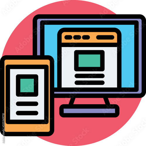 Website Responsive Vector Icon
