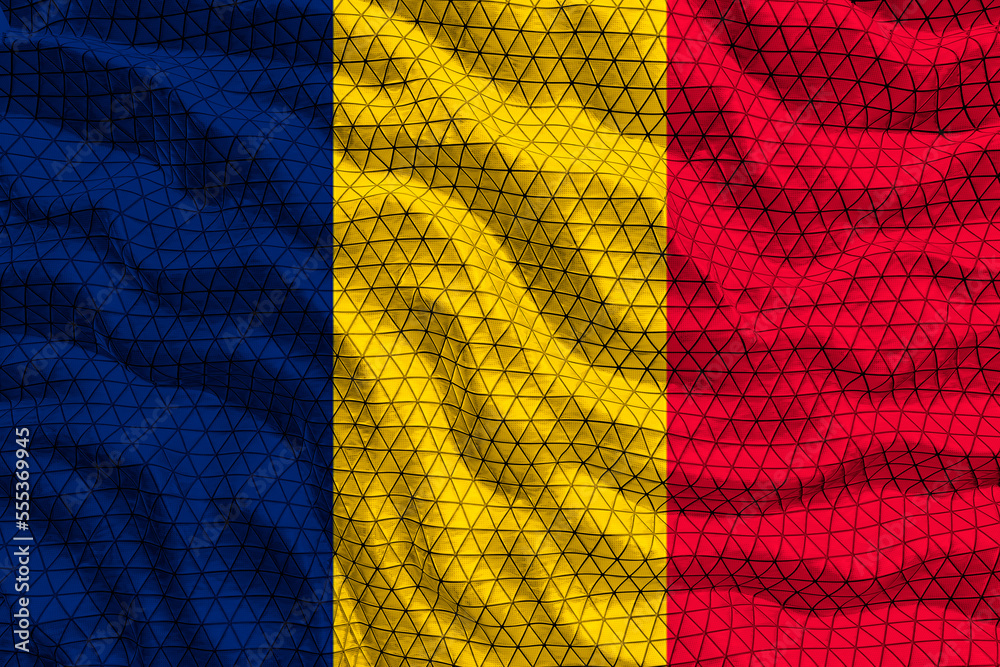 National flag of Chad. Background  with flag of Chad.