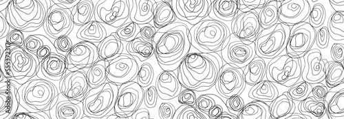 Abstract black seamless Pattern on white Background. Hand drawn doodle shapes, curves, Lines. Contemporary modern trendy light Vector illustration. Poster, Social media Icons template