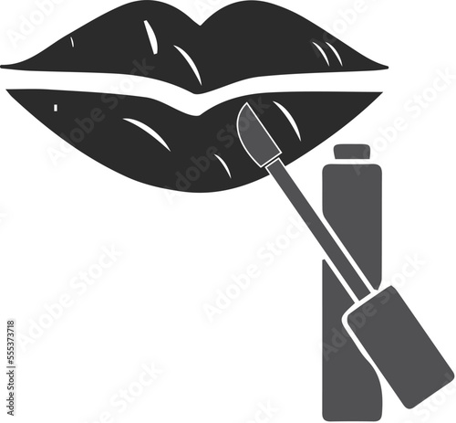 Lips hydration icon, hydrating lip icon black vector