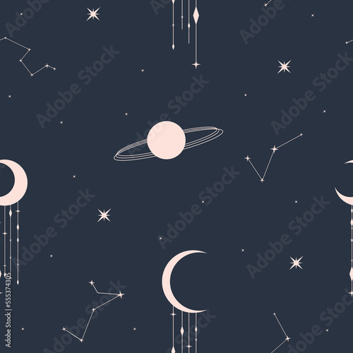 pattern with stars and moon