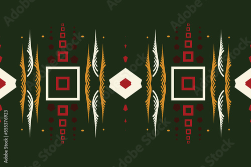 Ethnic border Ikat Seamless Pattern Textile ikat prints seamless pattern digital vector design for Print saree Kurti Borneo Fabric border brush symbols swatches stylish