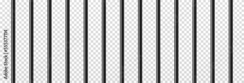 Vector prison cage on isolated transparent background. Iron fence png, iron bars png. Prison, crime, prisoner.