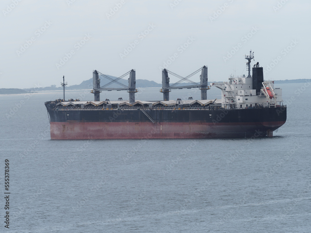 bulk ship at anchor in Paranagua