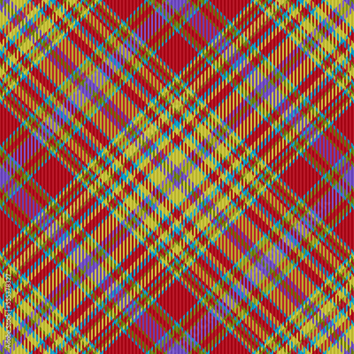 Plaid textile texture. Vector background fabric. Pattern seamless tartan check.