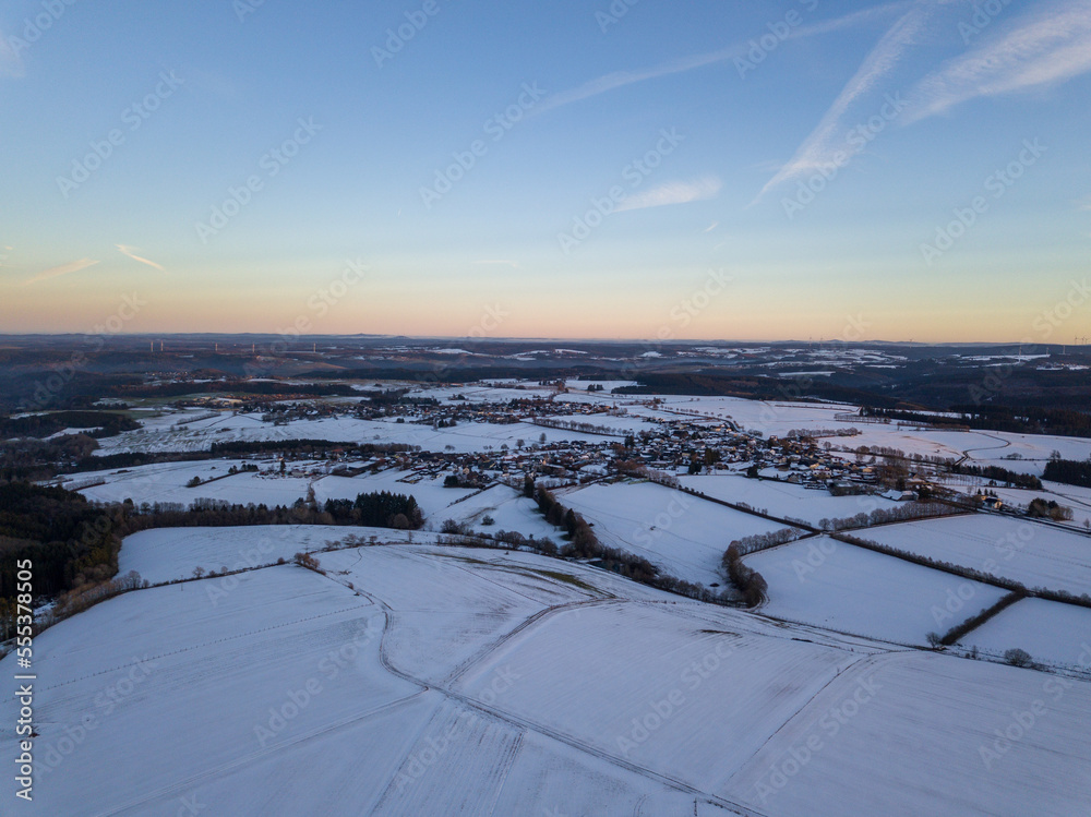 Landscape winter aerial