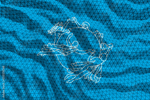 National Flag of UPU. Background  with flag of UPU