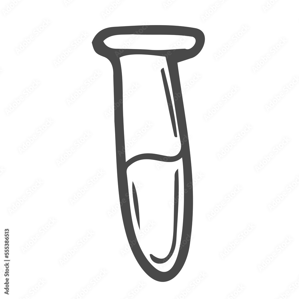 Laboratory chemical test tube. Vector doodle illustration in eps 10 Laboratory chemical test tube. Vector doodle illustration in eps 10
