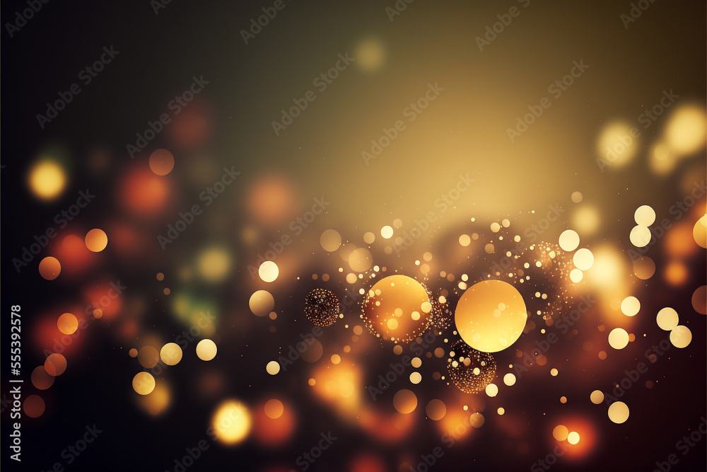 Obraz premium 玉ボケ, 粒子, 球体の輝き Generative AI