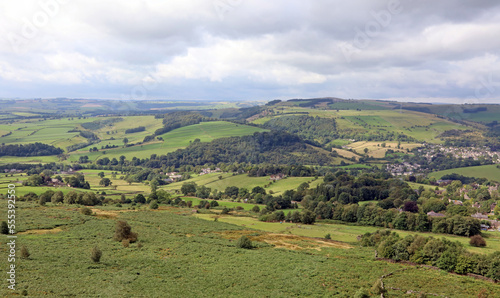 View of Derwent Valley landscapes, Derbyshire England
