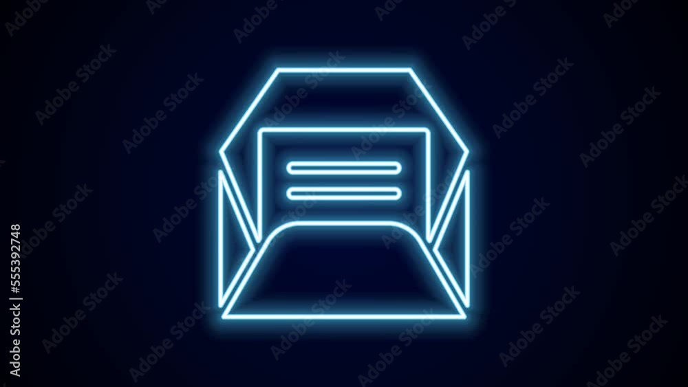 Glowing neon line Envelope icon isolated on black background. Received message concept. New, email incoming message, sms. Mail delivery service. 4K Video motion graphic animation Glowing neon line Envelope icon isolated on black background. Received message concept. New, email incoming message, sms. Mail delivery service. 4K Video motion graphic animation