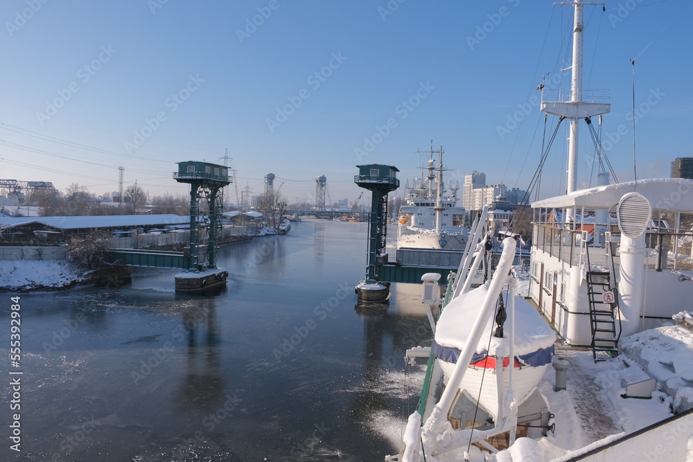 Kaliningrad, Russia, snowy December 2022