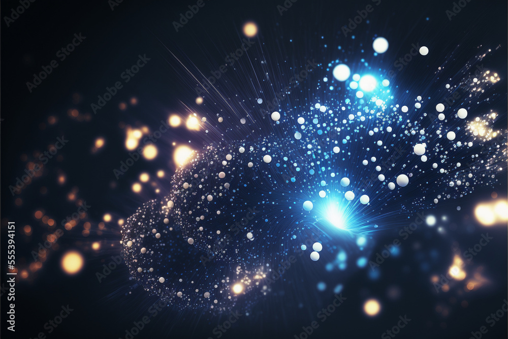 Obraz premium デジタル, テクノロジー ,青いネットワーク, Generative AI