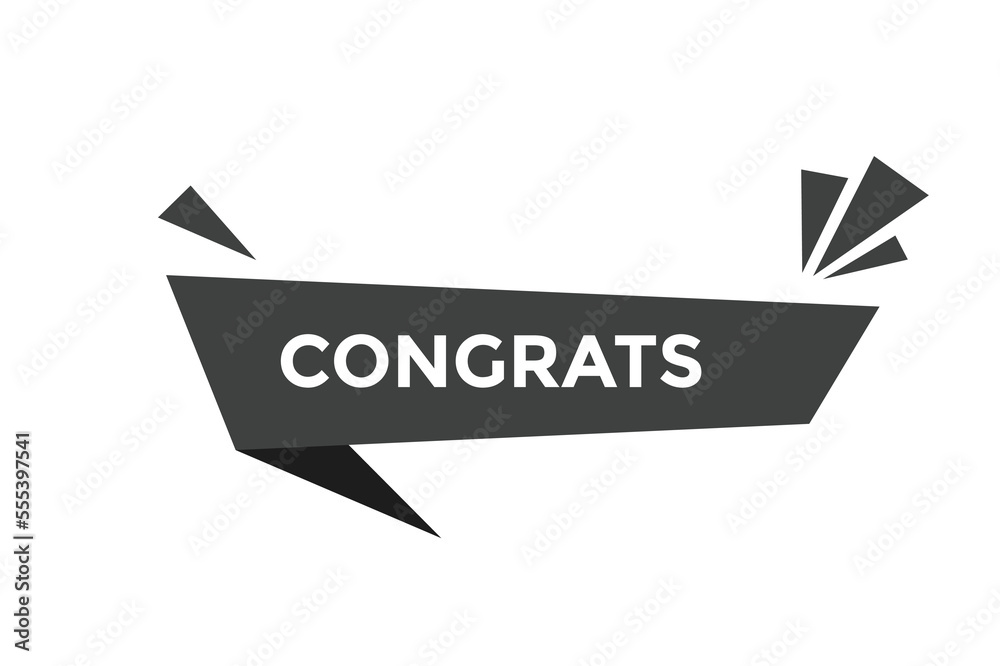 Congrats button web banner templates. Vector Illustration
Congrats button web banner templates. Vector Illustration