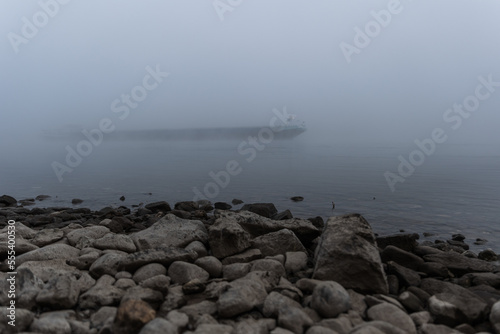 Moody boat morning