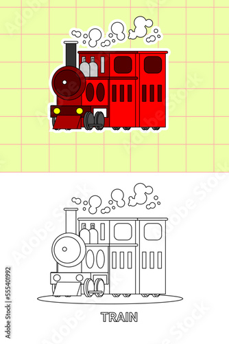 colouring page of all kind transportation