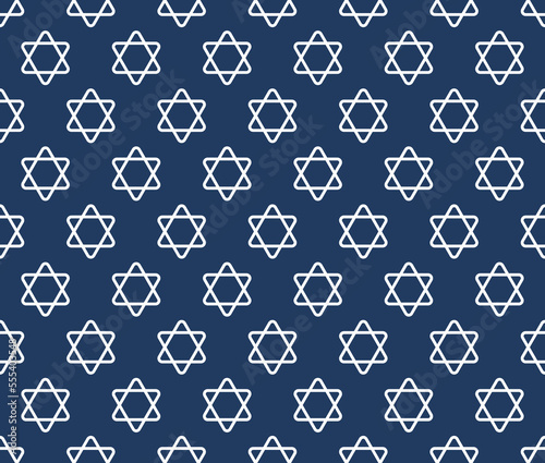 Outline Israeli stars of David consisting of triangles seamless pattern vector illustration