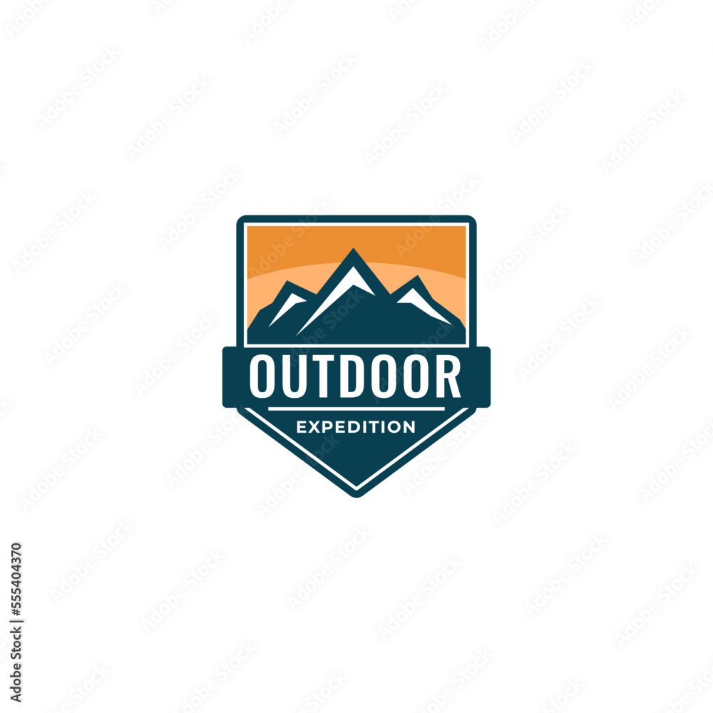 Mountains logo design vector template