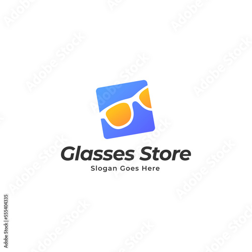 Glasses Logo Design vector . logo for glasses shop