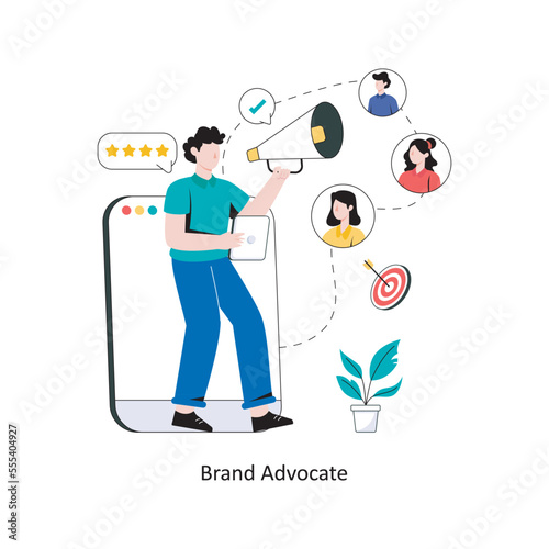 Brand Advocate Flat Style Design Vector illustration. Stock illustration