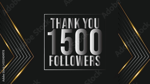 Thank you template for social media four hundred followers, subscribers, like. 1500 followers
