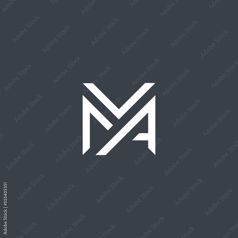 MA initial monogram vector icon illustration MA initial monogram vector icon illustration