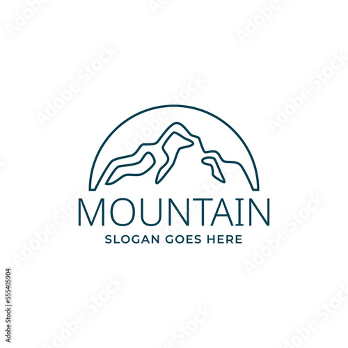 Mountains logo design vector template