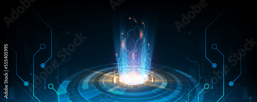 abstract background image high tech technology circuit board network concept