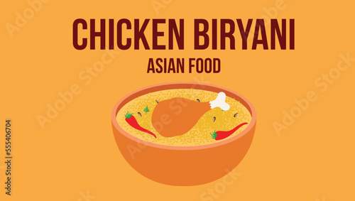 Chicken Biryani vector 
