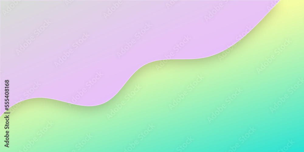 pink and green gradient pastel wavy paper texture background. Creative minimalistic colorful pastel wavy papercut background. abstract minimal wave line papercut pastel color minimal background