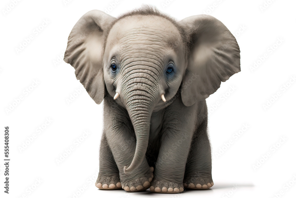 Süsser kleiner Baby Elefant, 3d Rendering