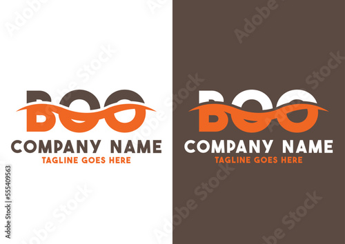 Letter BOO logo design template, BOO logo