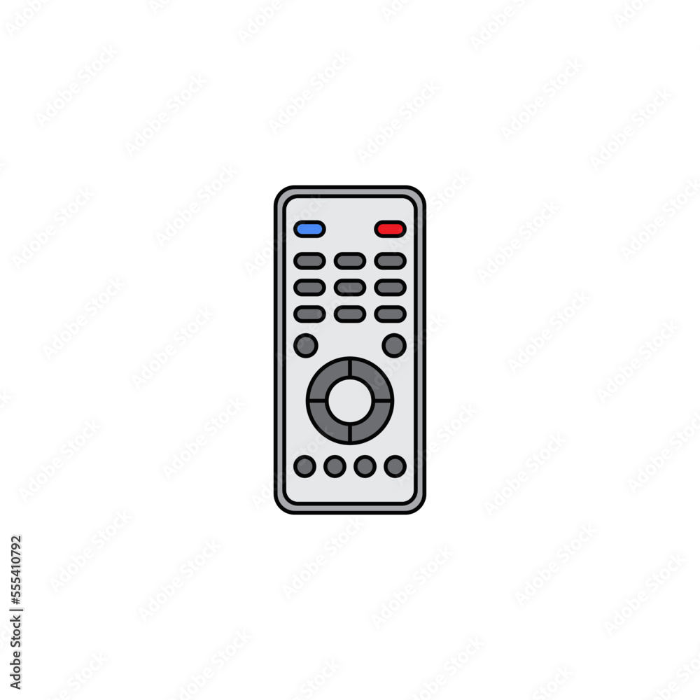Wireless remote control icon in color, isolated on white background Wireless remote control icon in color, isolated on white background